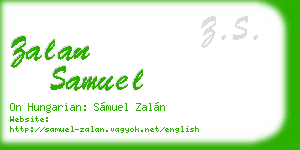 zalan samuel business card