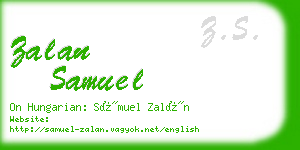 zalan samuel business card